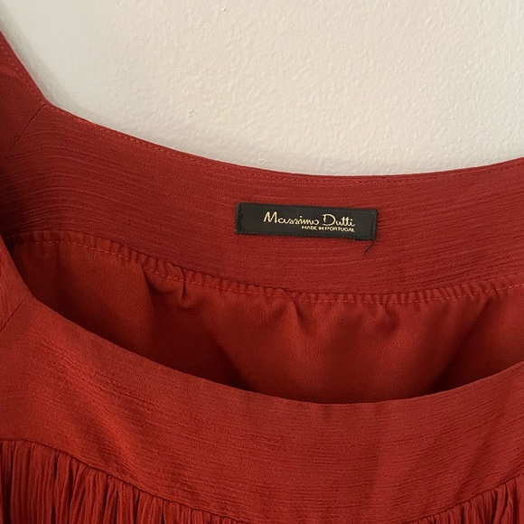 SOLD - Massimo Dutti Red Peasant Dress - Picture 4 of 4